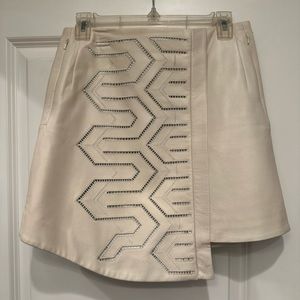 Tibi leather miniskirt 4